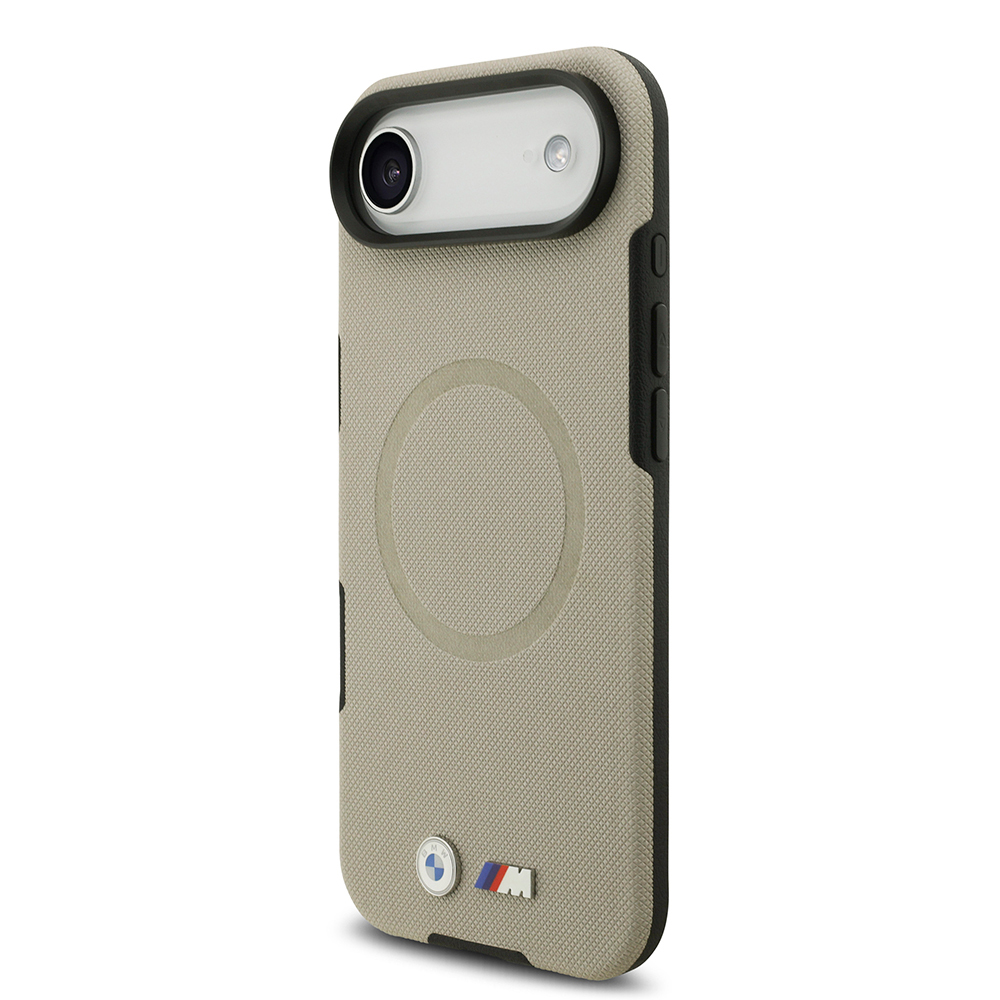 Apple iPhone 17 Air Case BMW Original Licensed M-Safe Charging Feature Metal Logo Perforated M Design Leather Cover - 13