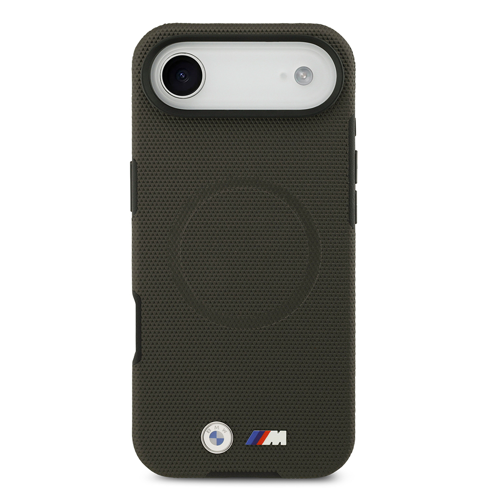 Apple iPhone 17 Air Case BMW Original Licensed M-Safe Charging Feature Metal Logo Perforated M Design Leather Cover - 26