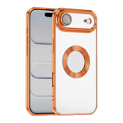 Apple iPhone 17 Air Case Camera Protection Logo Showing Zore Omega Cover Orange