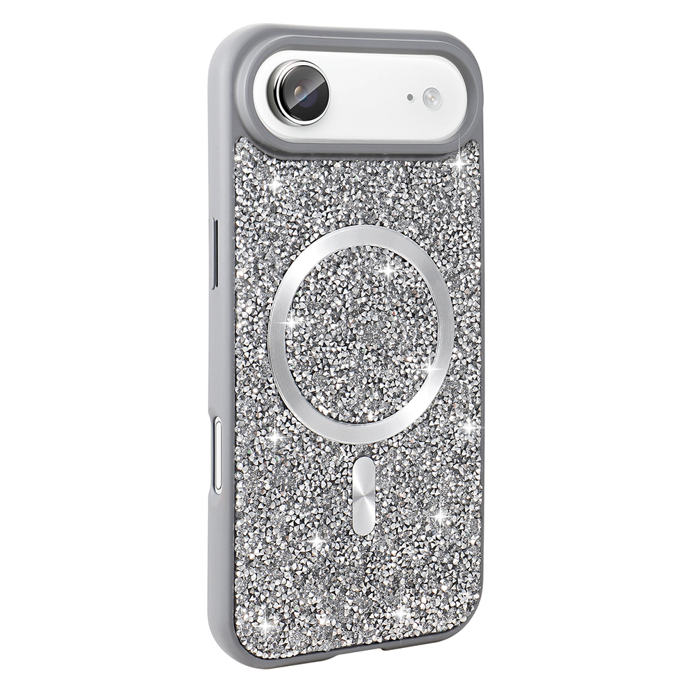 Apple iPhone 17 Air Case Diamond Design Zore Mosaic Silicone Cover M-safe Charging Feature - 1