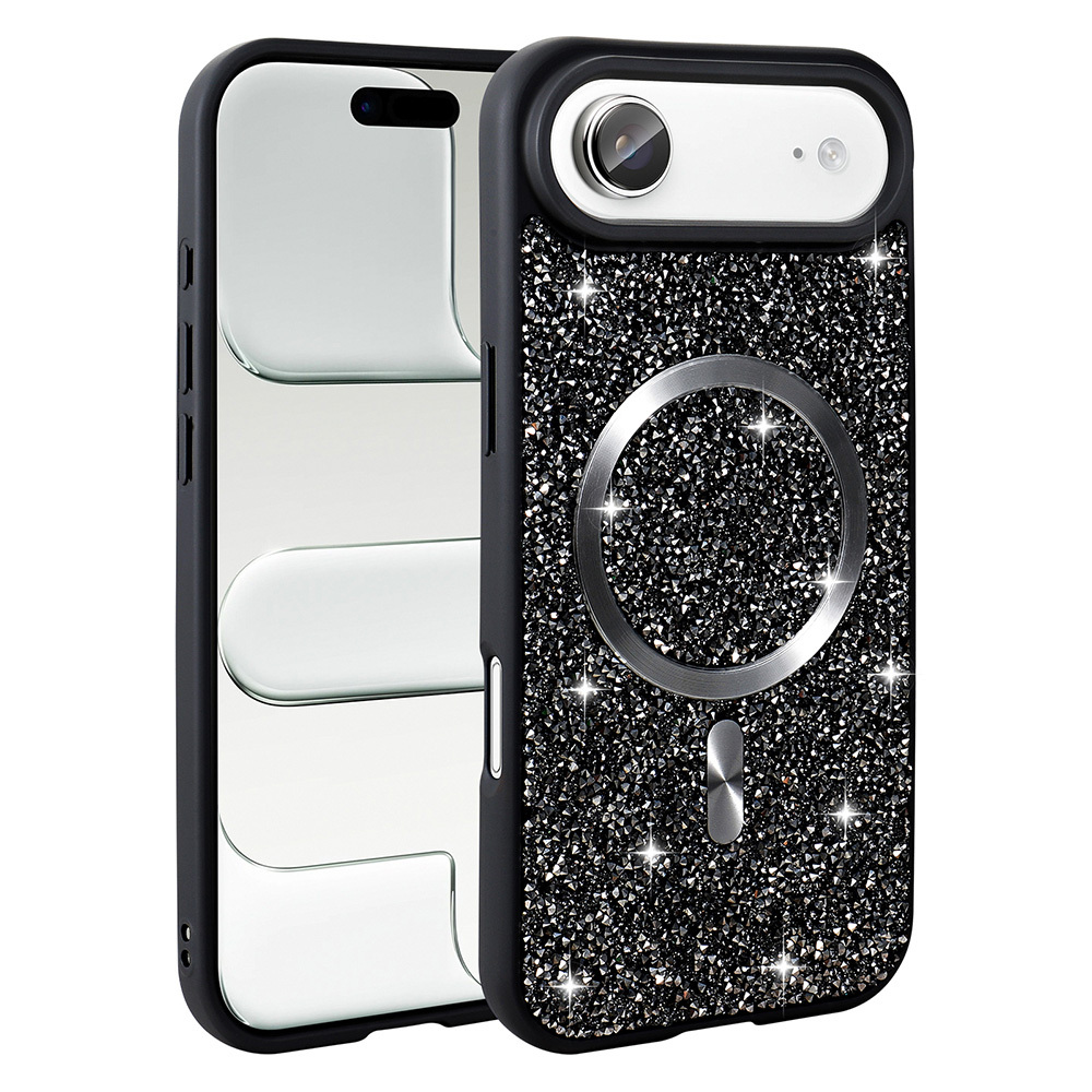 Apple iPhone 17 Air Case Diamond Design Zore Mosaic Silicone Cover M-safe Charging Feature - 7