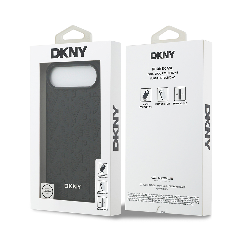 Apple iPhone 17 Air Case DKNY Original Licensed M-safe Charging Feature 3D Printed Grid Pattern Cover - 9
