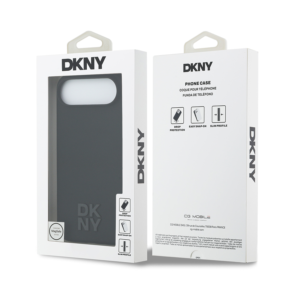 Apple iPhone 17 Air Case DKNY Original Licensed M-safe Charging Feature Metal Logo Silicone Cover - 10