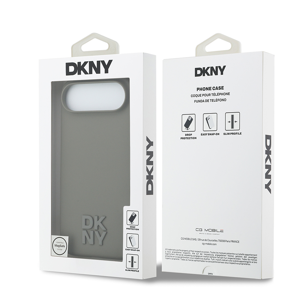 Apple iPhone 17 Air Case DKNY Original Licensed M-safe Charging Feature Metal Logo Silicone Cover - 17