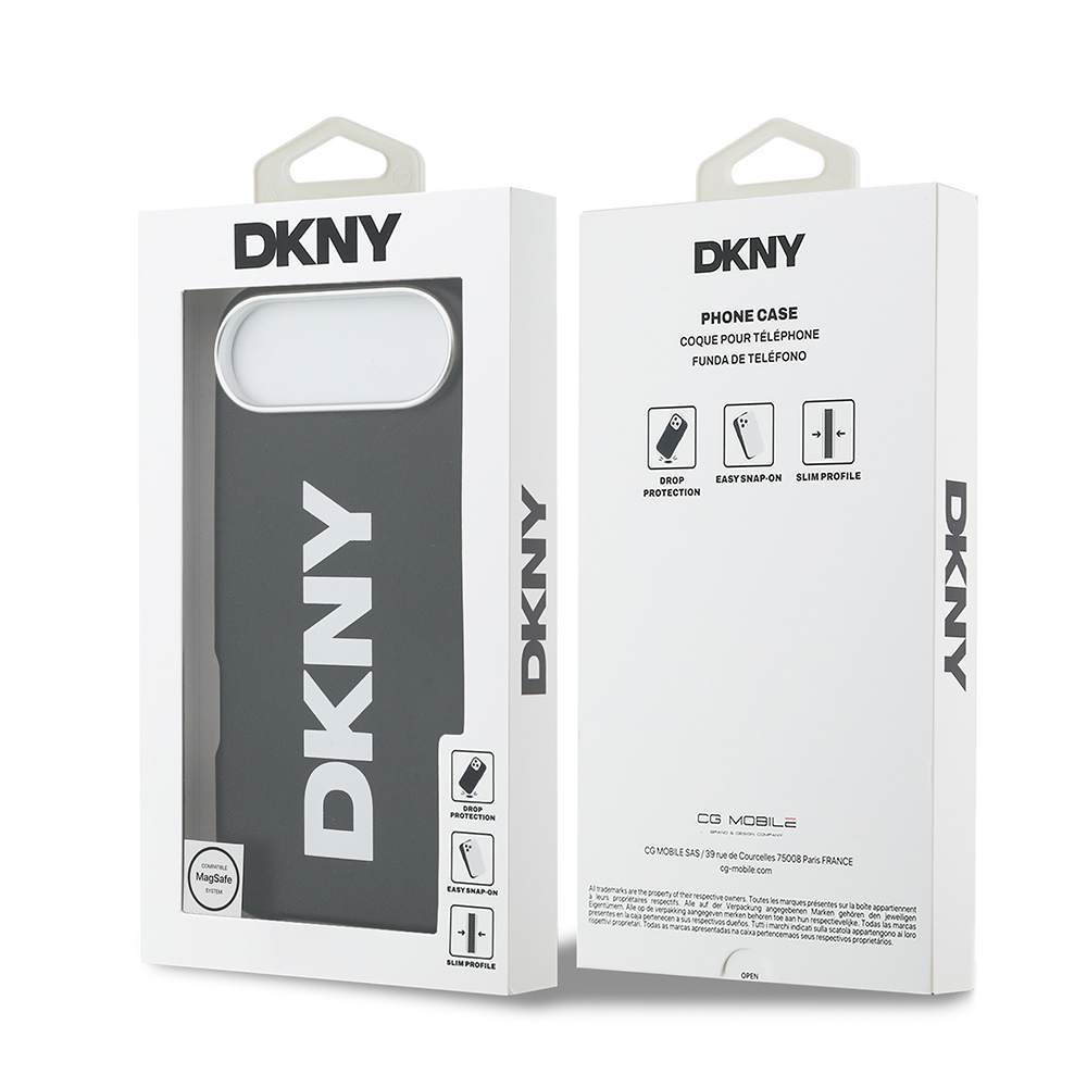 Apple iPhone 17 Air Case DKNY Original Licensed M-safe Charging Feature PU Large Vertical Logo Cover - 10