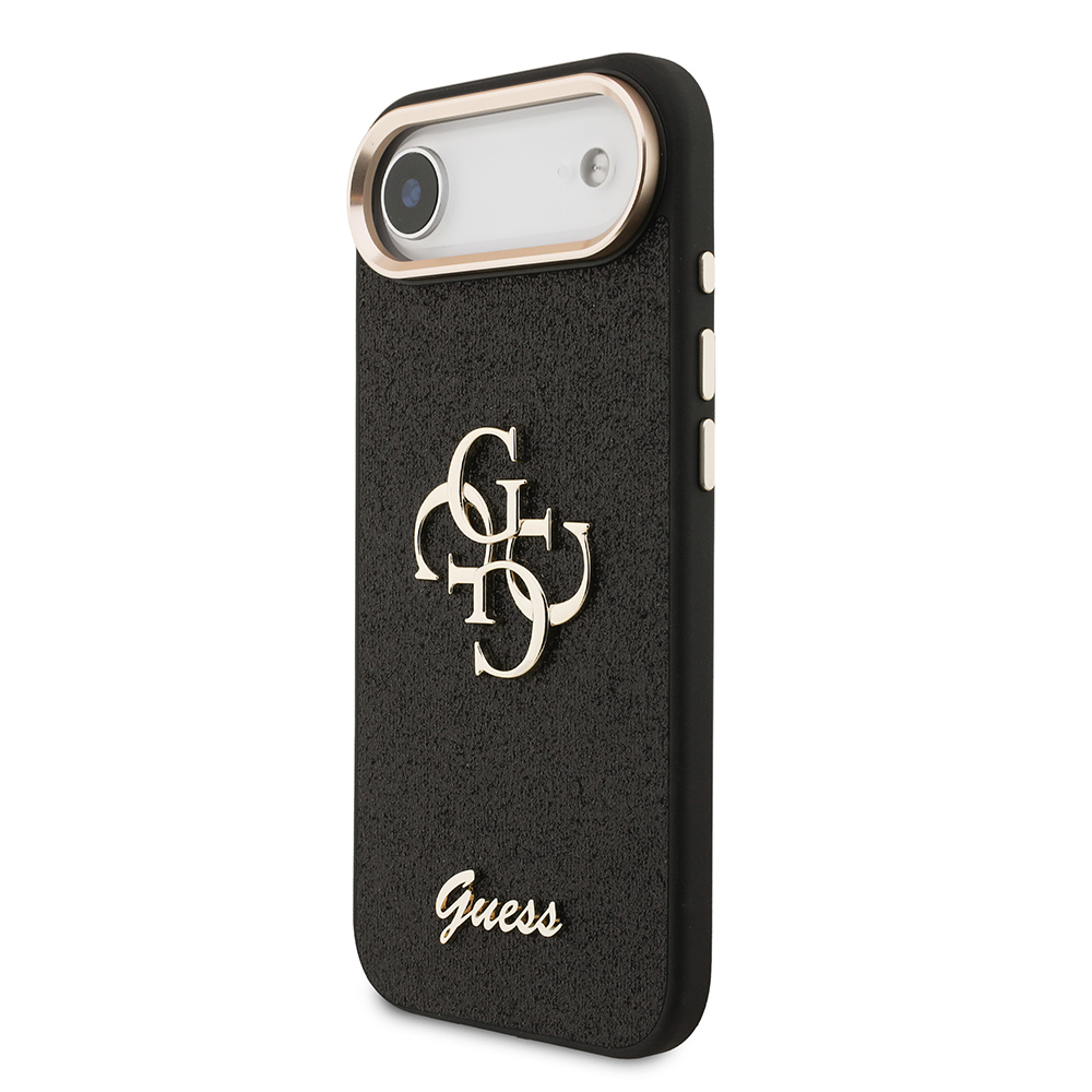Apple iPhone 17 Air Case Guess Original Licensed 4G Glitter Cover with Large Metal Camera Frame and Logo - 4