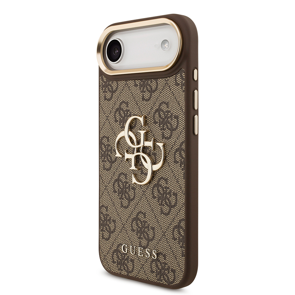 Apple iPhone 17 Air Case Guess Original Licensed 4G Large Metal Logo Thick Strap Cover - 17