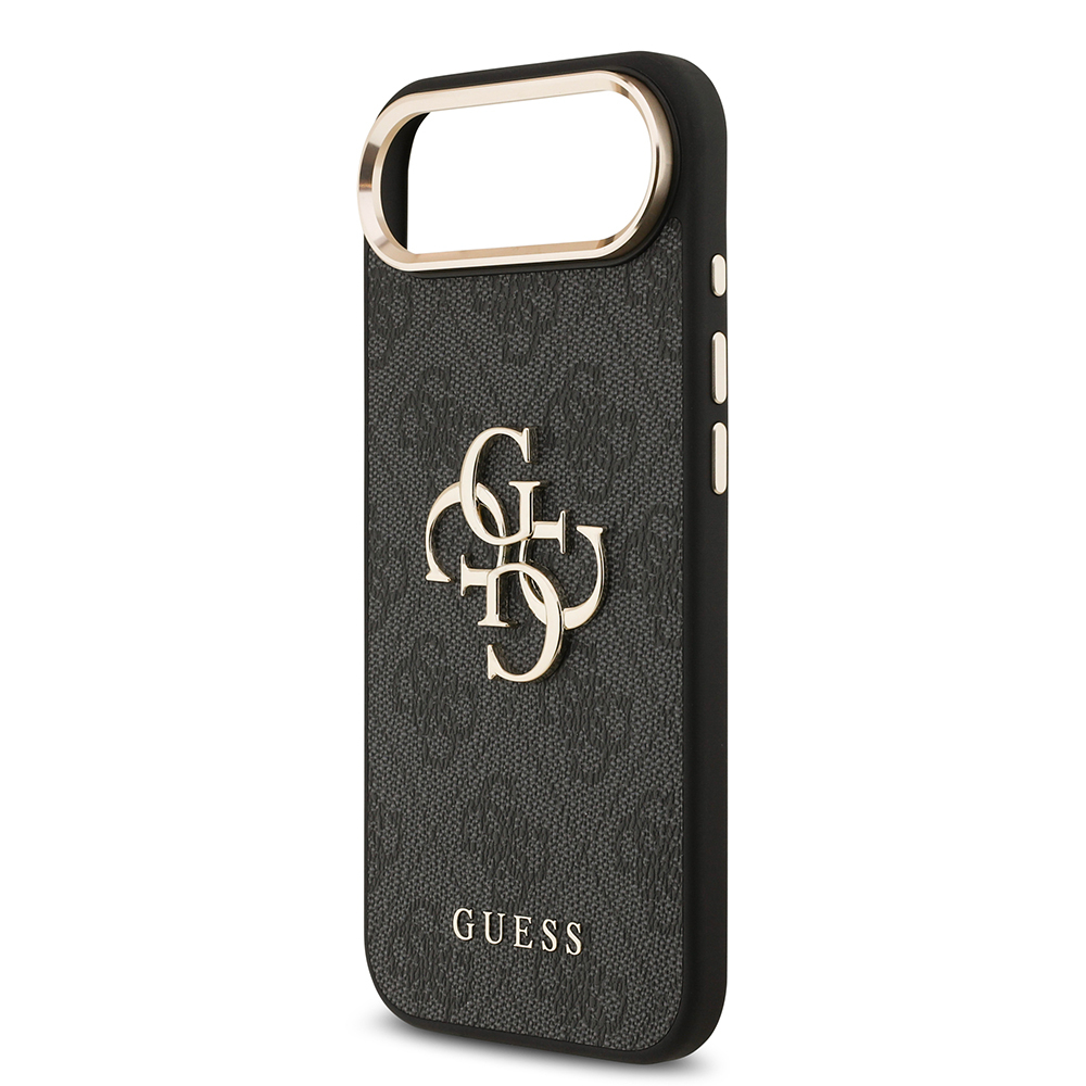 Apple iPhone 17 Air Case Guess Original Licensed Gold Metal Camera Frame 4G Patterned Metal Big 4G and Text Logo Cover - 3