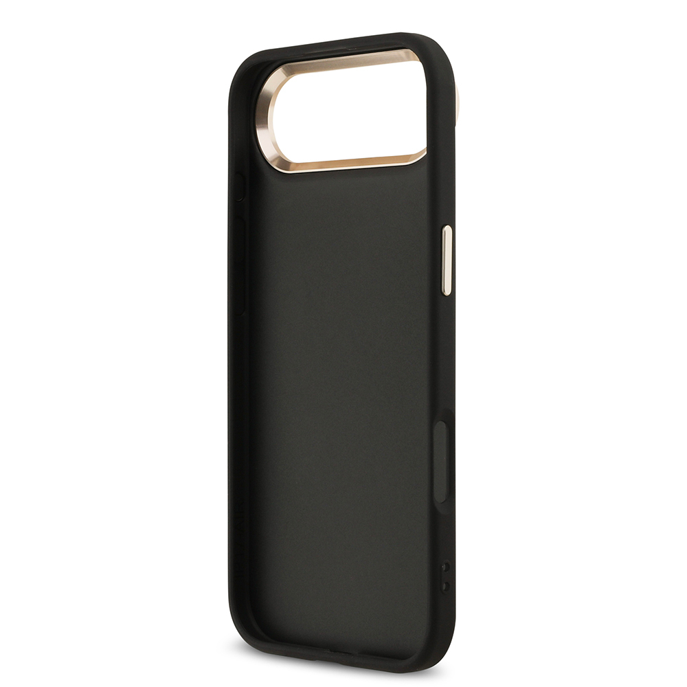 Apple iPhone 17 Air Case Guess Original Licensed Gold Metal Camera Frame 4G Patterned Metal Big 4G and Text Logo Cover - 4