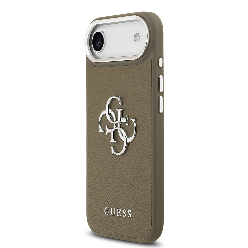 Apple iPhone 17 Air Case Guess Original Licensed Grained 4G Metal Large Logo Cover - 3