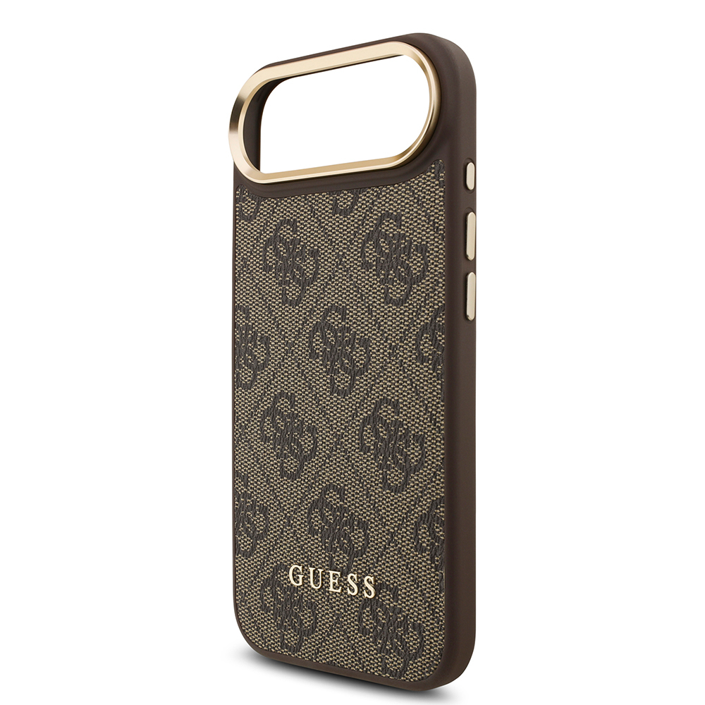 Apple iPhone 17 Air Case Guess Original Licensed M-safe Charging Case with Strap and 4G Logo Card Holder - 8