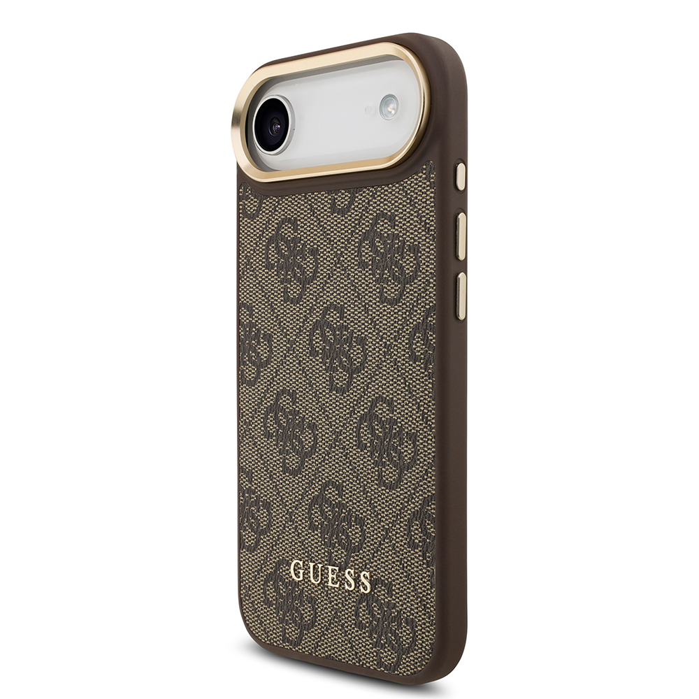 Apple iPhone 17 Air Case Guess Original Licensed M-Safe Charging Feature 4G Metal Large Logo Card Holder Cover - 4