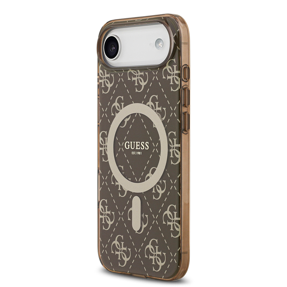 Apple iPhone 17 Air Case Guess Original Licensed M-Safe Charging Feature IML Printed Classic Logo 4G Patterned Cover - 4