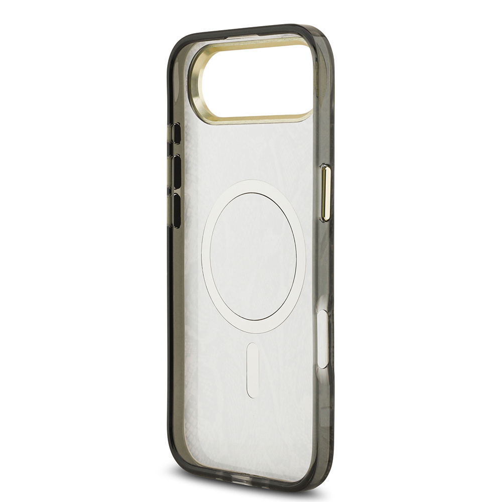 Apple iPhone 17 Air Case Guess Original Licensed M-safe Charging Featured Python Patterned Cover with Text Logo - 15