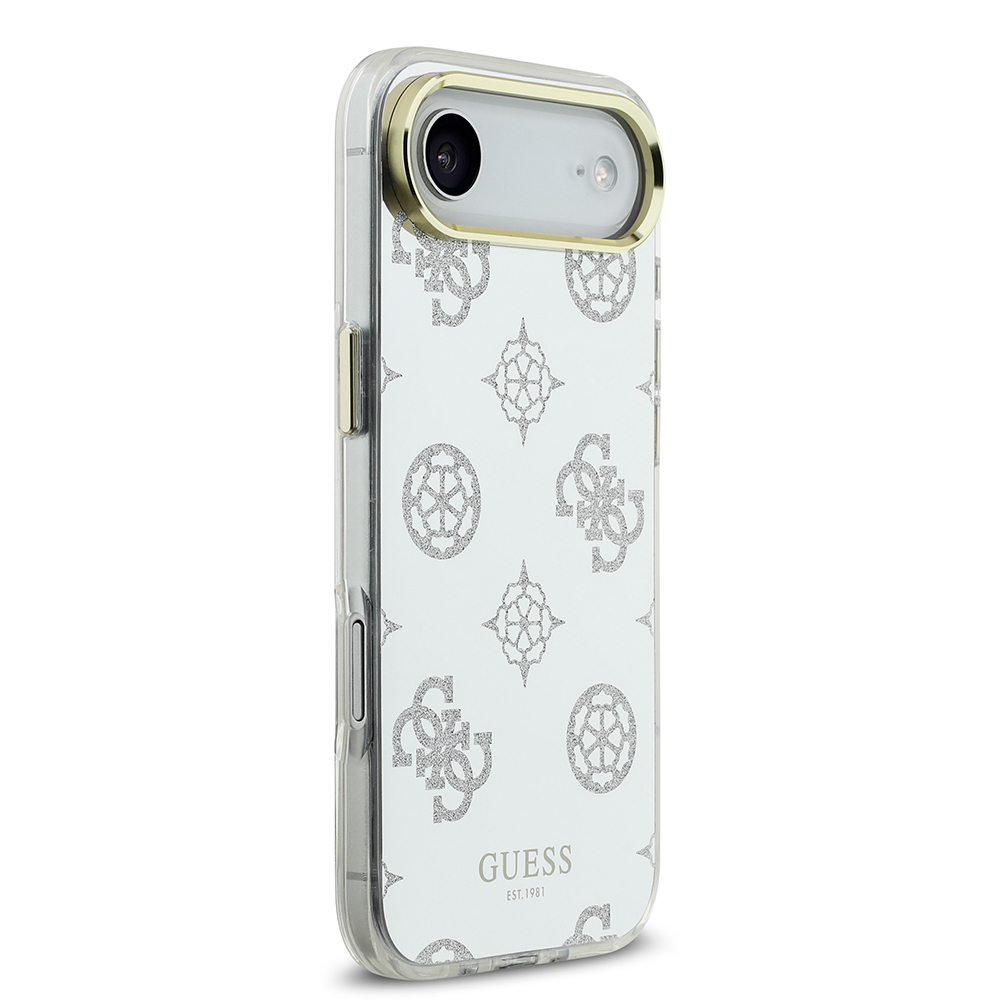 Apple iPhone 17 Air Case Guess Original Licensed Metal Camera Frame Glitter Mirror Cover - 5
