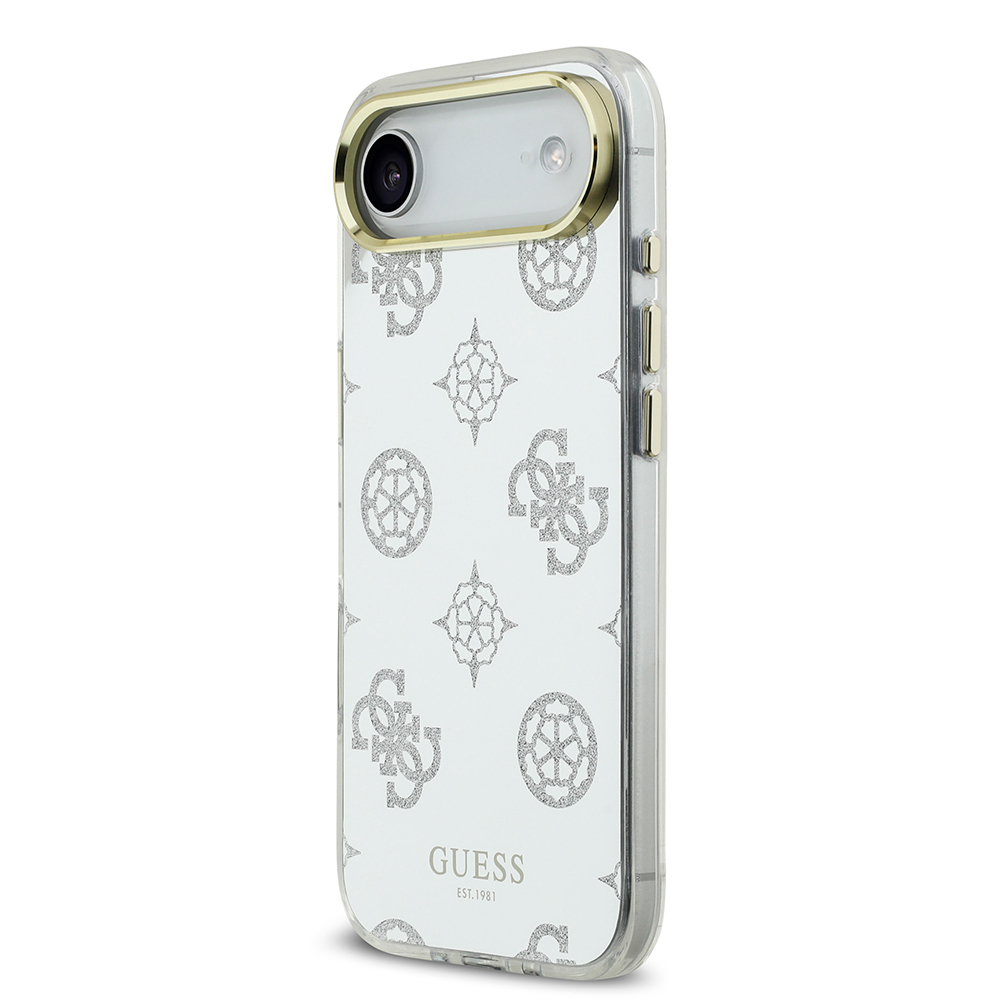 Apple iPhone 17 Air Case Guess Original Licensed Metal Camera Frame Glitter Mirror Cover - 6