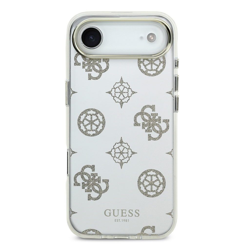 Apple iPhone 17 Air Case Guess Original Licensed Metal Camera Frame Glitter Mirror Cover - 12