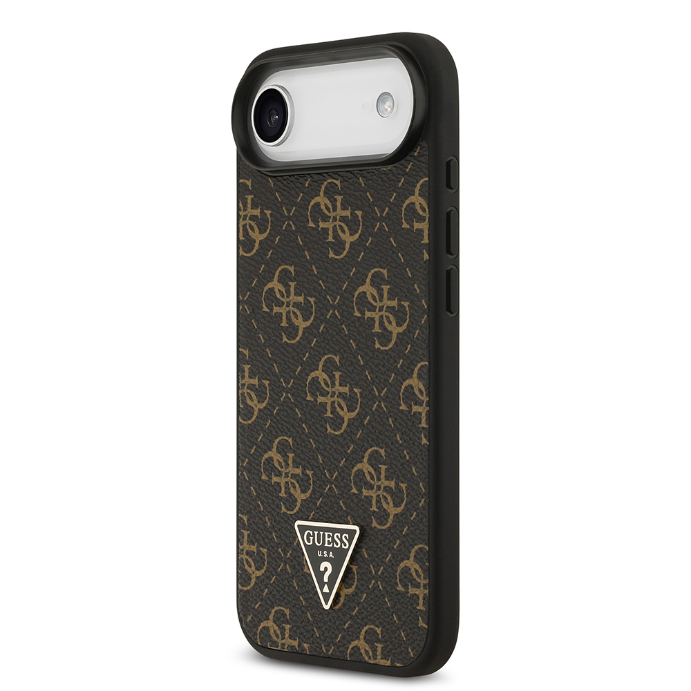 Apple iPhone 17 Air Case Guess Original Licensed PU Leather 4G Patterned Triangle Logo Cover - 3