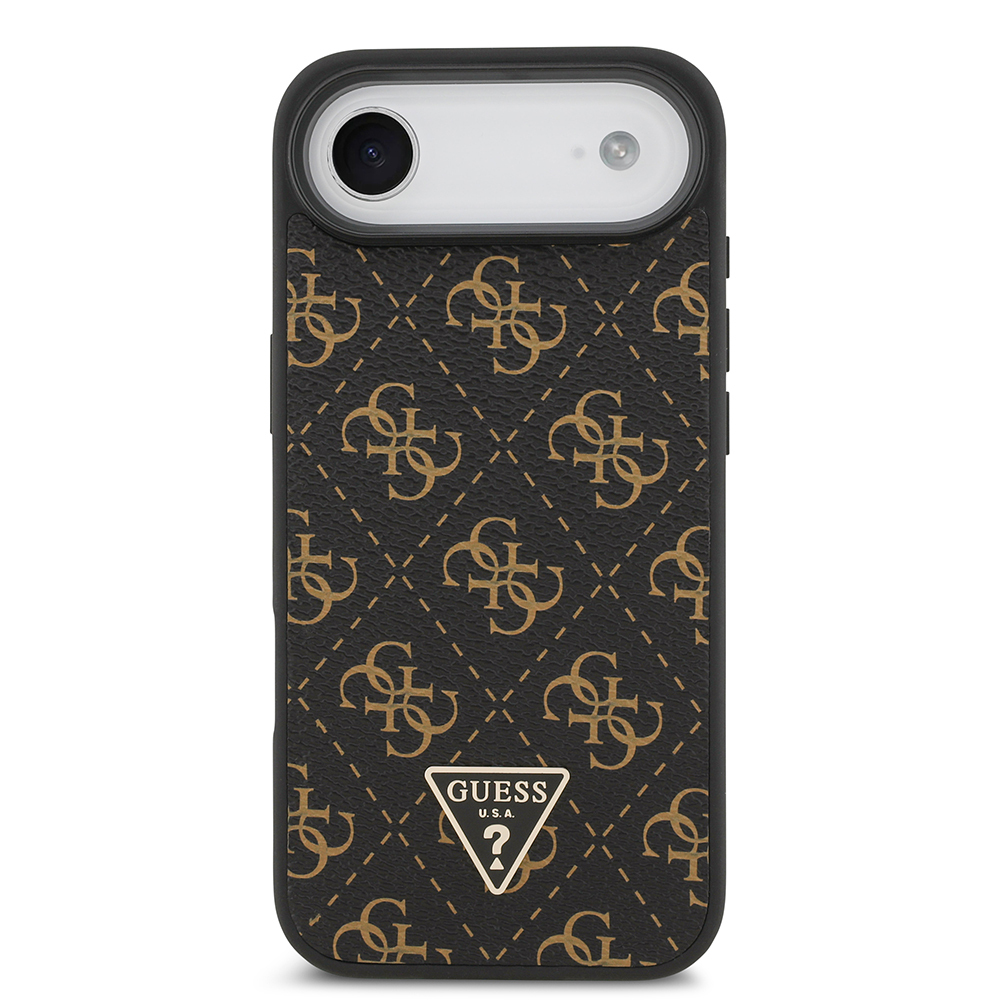 Apple iPhone 17 Air Case Guess Original Licensed PU Leather 4G Patterned Triangle Logo Cover - 4