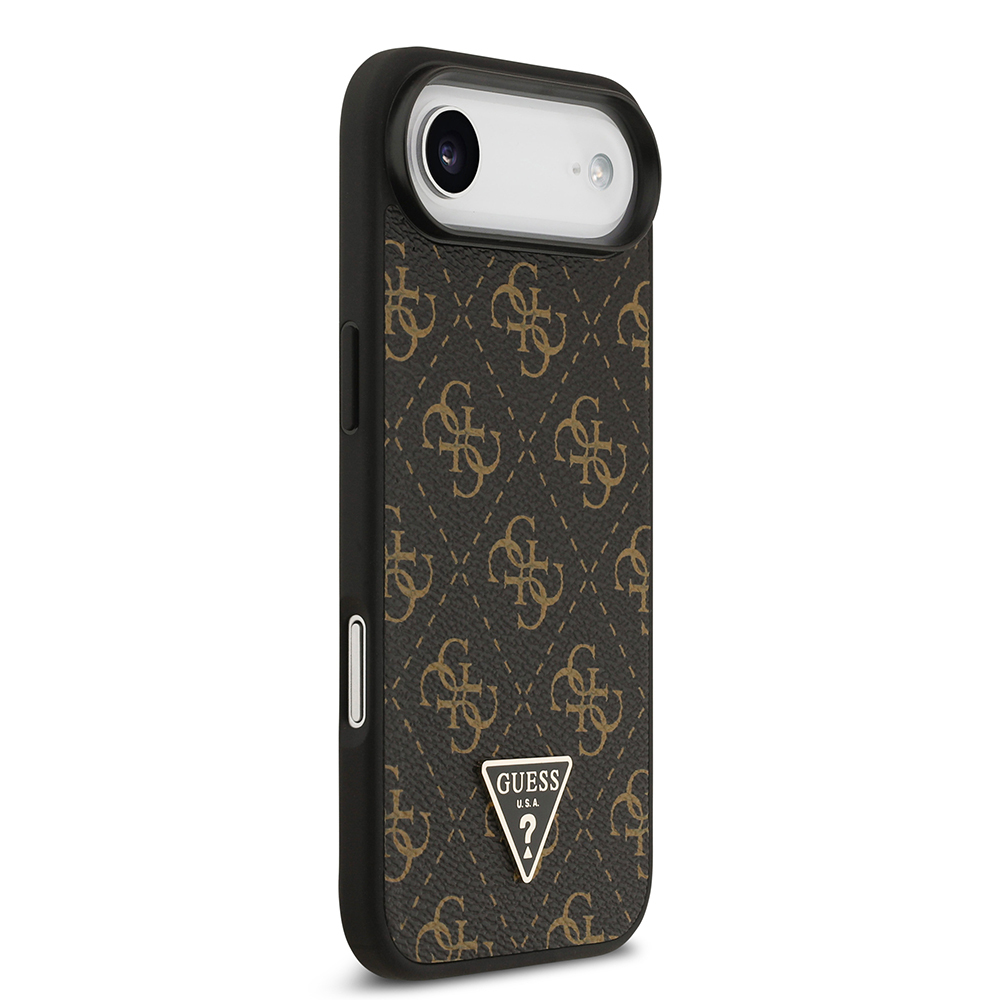 Apple iPhone 17 Air Case Guess Original Licensed PU Leather 4G Patterned Triangle Logo Cover - 5