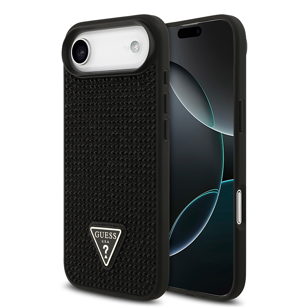 Apple iPhone 17 Air Case Guess Original Licensed Stone Back Triangle Logo Cover - 5