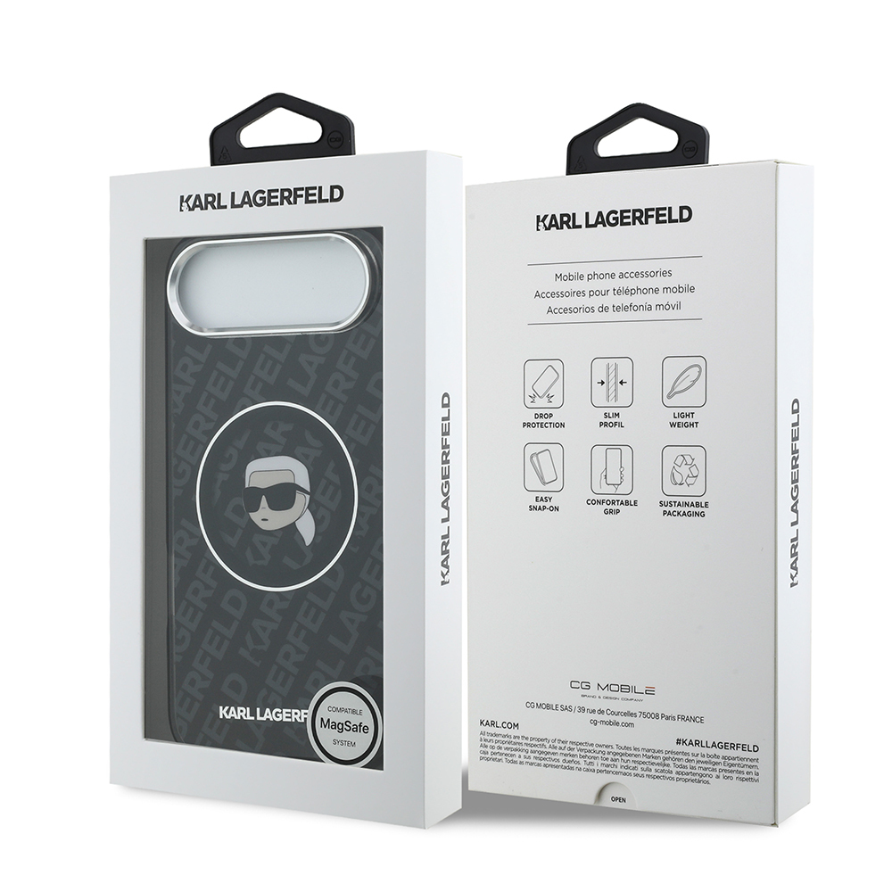 Apple iPhone 17 Air Case Karl Lagerfeld Original Licensed IML Printed KL Heads Cover - 9