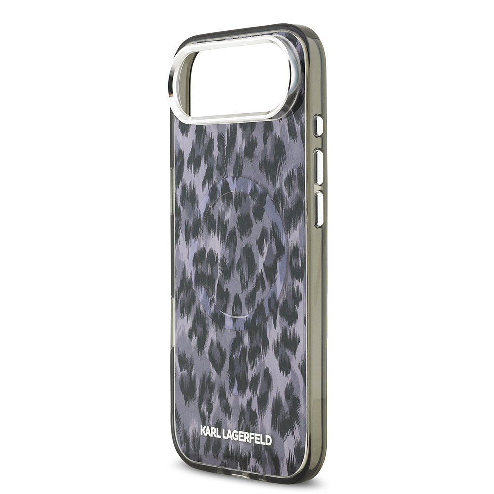Apple iPhone 17 Air Case Karl Lagerfeld Original Licensed M-Safe Charging Feature IML Leopard Print Cover - 7