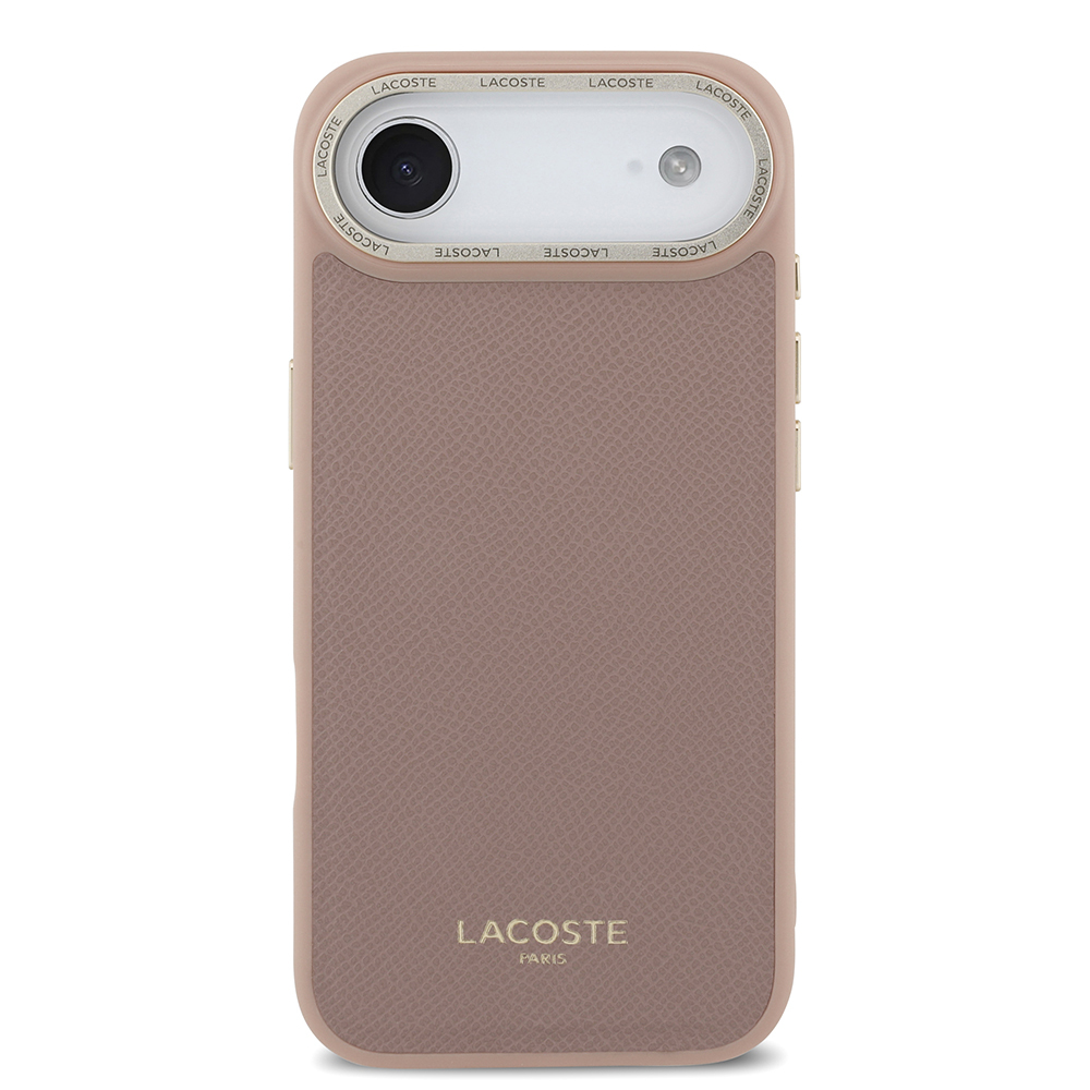 Apple iPhone 17 Air Case Lacoste Original Licensed M-Safe Charging Feature Champs Elysees PU Leather Design Cover - 20