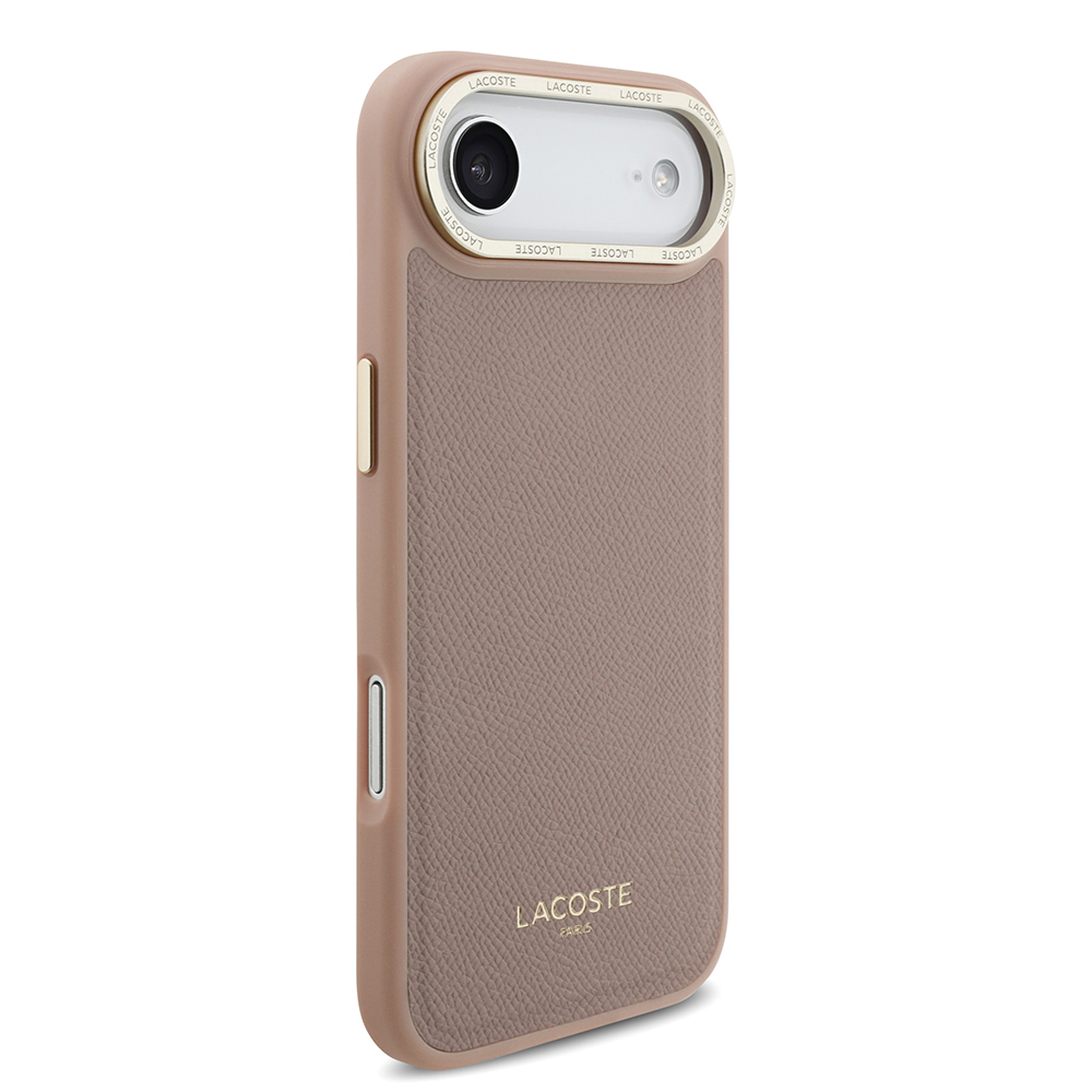 Apple iPhone 17 Air Case Lacoste Original Licensed M-Safe Charging Feature Champs Elysees PU Leather Design Cover - 21