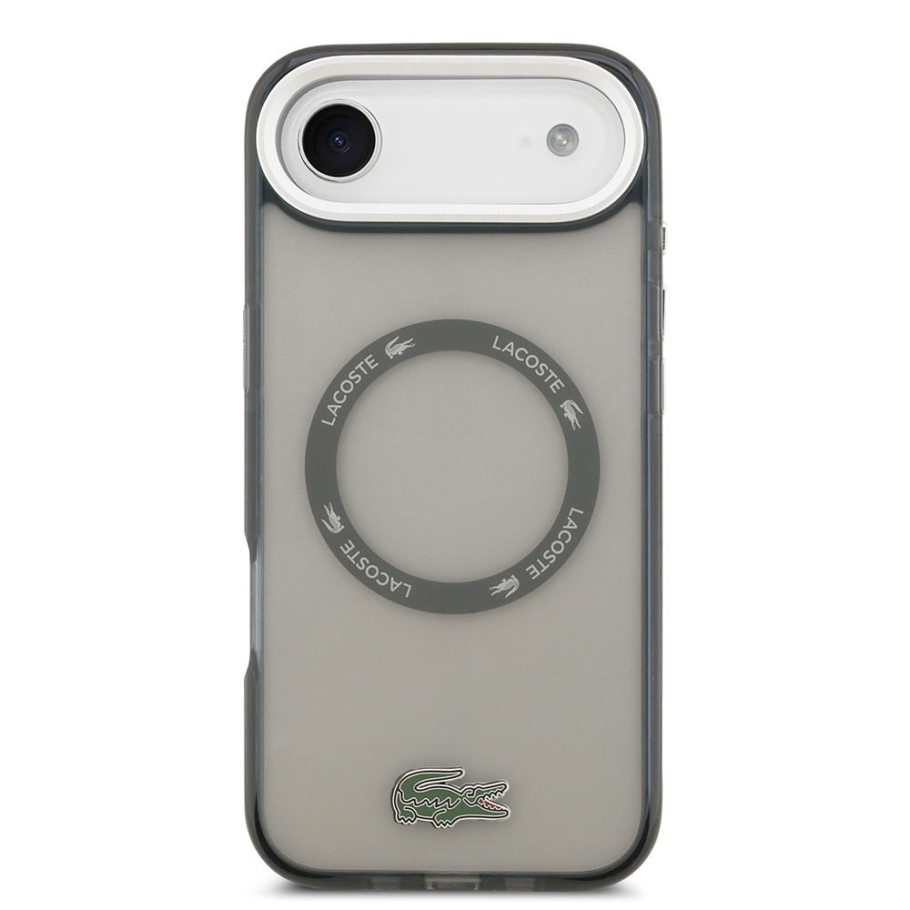 Apple iPhone 17 Air Case Lacoste Original Licensed M-Safe Charging Feature Iconic Crocodile Logo Frosted Cover - 6