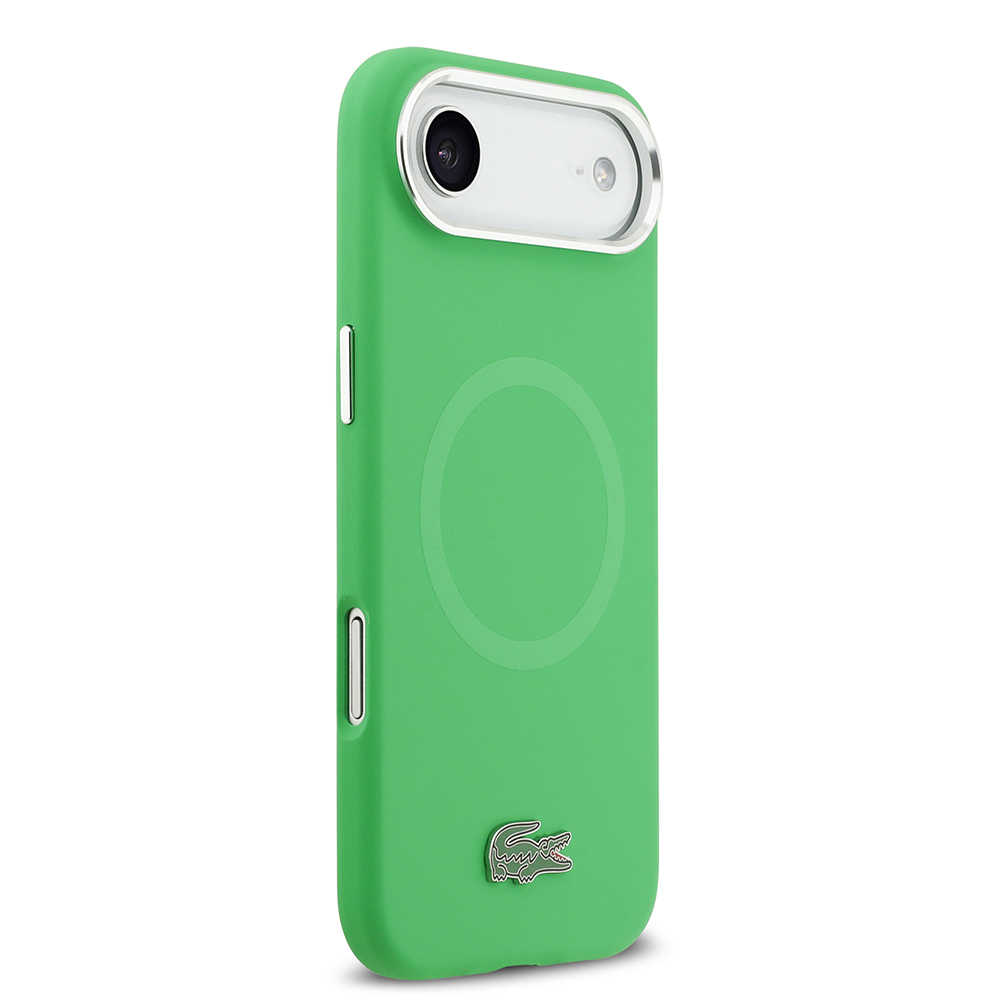 Apple iPhone 17 Air Case Lacoste Original Licensed M-Safe Charging Feature Iconic Logo Metal Camera Frame Silicone Cover - 6