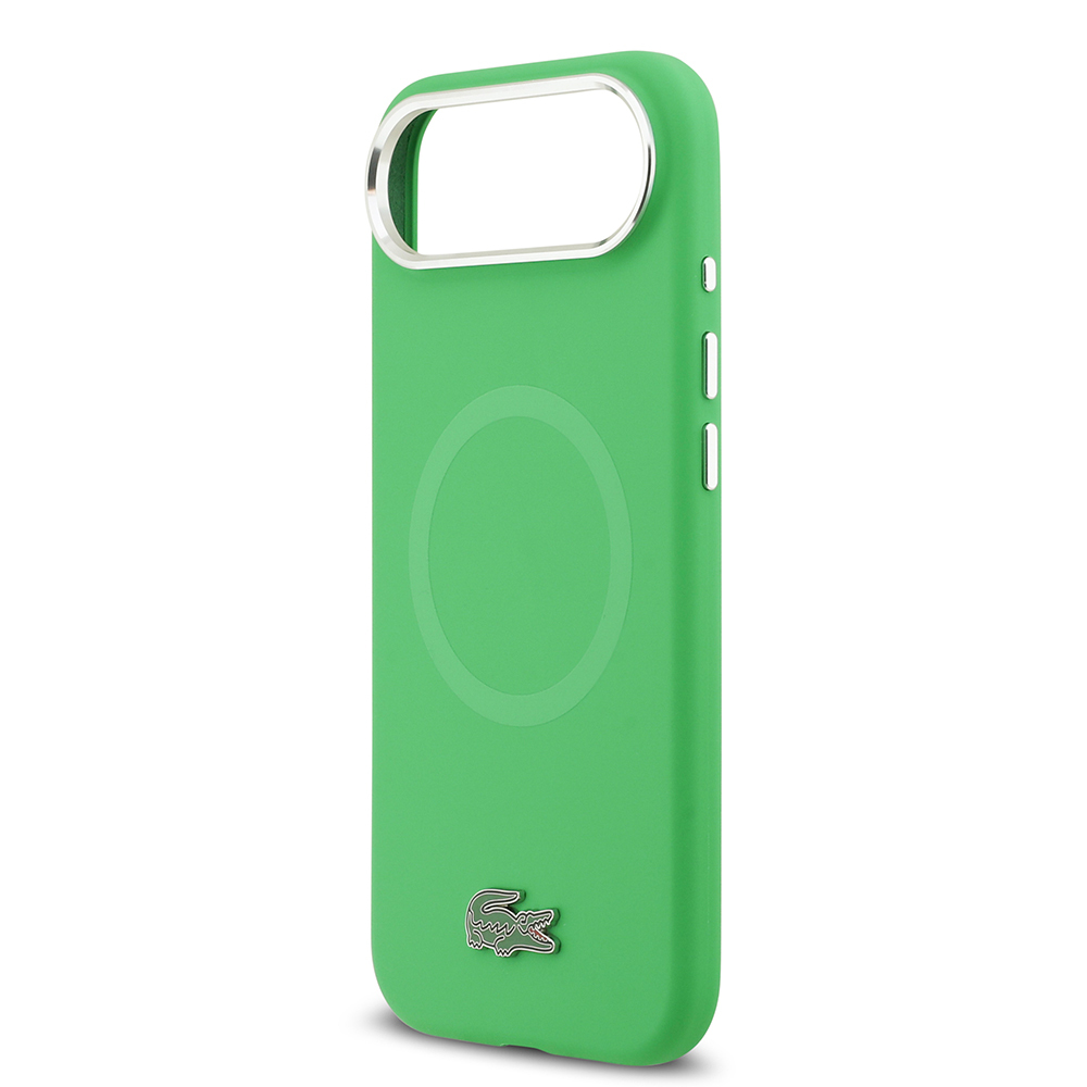 Apple iPhone 17 Air Case Lacoste Original Licensed M-Safe Charging Feature Iconic Logo Metal Camera Frame Silicone Cover - 8