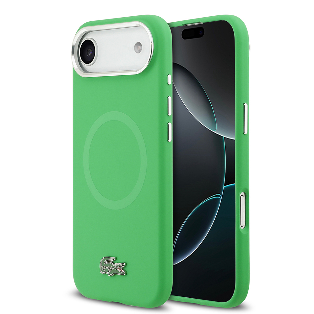 Apple iPhone 17 Air Case Lacoste Original Licensed M-Safe Charging Feature Iconic Logo Metal Camera Frame Silicone Cover - 2