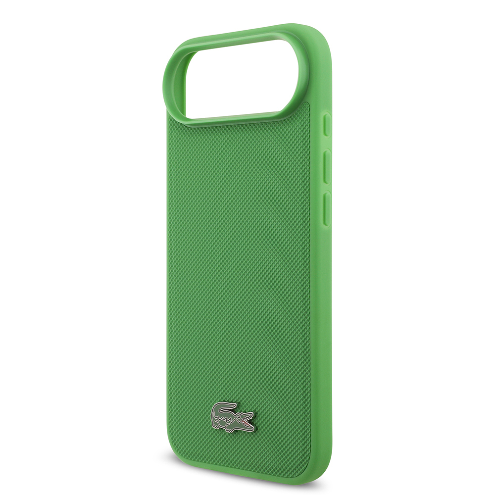 Apple iPhone 17 Air Case Lacoste Original Licensed M-Safe Charging Feature PU Pique Pattern Metal Logo Card Holder Cover - 28