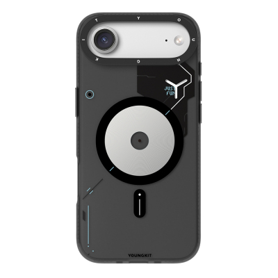 Apple iPhone 17 Air Case M-safe Charging Feature Disc Pattern Youngkit Disc Battle Cover Black