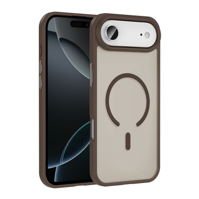Apple iPhone 17 Air Case M-safe Charging Feature Matte Back Surface Zore Sio Cover Desert Titanyum