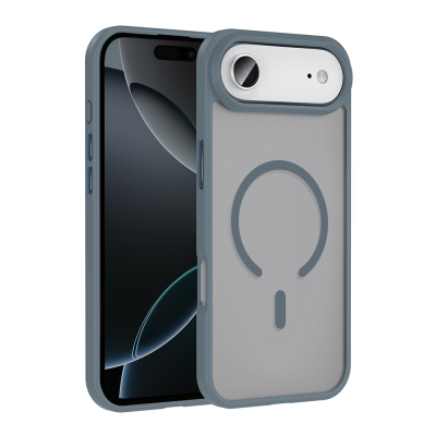 Apple iPhone 17 Air Case M-safe Charging Feature Matte Back Surface Zore Sio Cover Grey