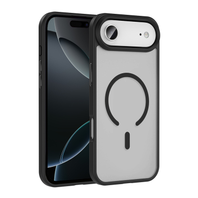 Apple iPhone 17 Air Case M-safe Charging Feature Matte Back Surface Zore Sio Cover Black