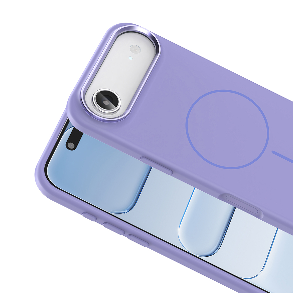 Apple iPhone 17 Air Case M-Safe Charging Feature Metal Camera Frame Zore Edi Silicone Cover - 16