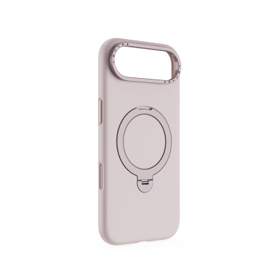 Apple iPhone 17 Air Case M-safe Charging Feature Metal Stand Liquid Silicone Lenses CK223 Cover Pink
