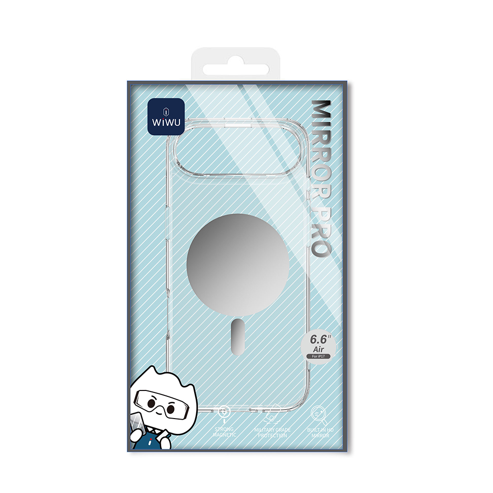 Apple iPhone 17 Air Case M-safe Charging Feature Wiwu MCC-701 Aynalı Pro Series Hard PC Cover - 5