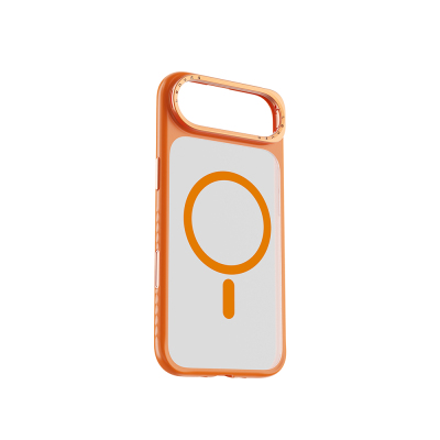 Apple iPhone 17 Air Case M-safe Charging Metal Camera Stand Lenyes CK226 PC Cover Orange