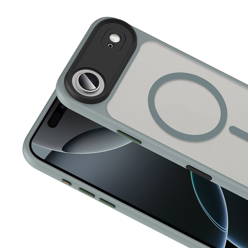 Apple iPhone 17 Air Case Matte Back Surface Wireless Charging Feature Zore Flet M-safe Cover - 16