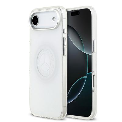 Apple iPhone 17 Air Case Mercedes Benz Original Licensed M-Safe Charging Feature Frosted PC Nostalgic Star Design Cover White