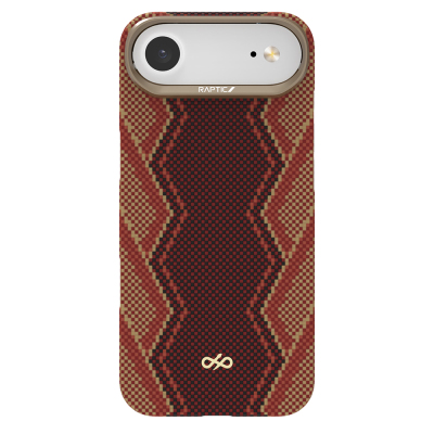 Apple iPhone 17 Air Case Raptic Aramid Skin Bionic Series Cover with M-safe Charging Feature Red