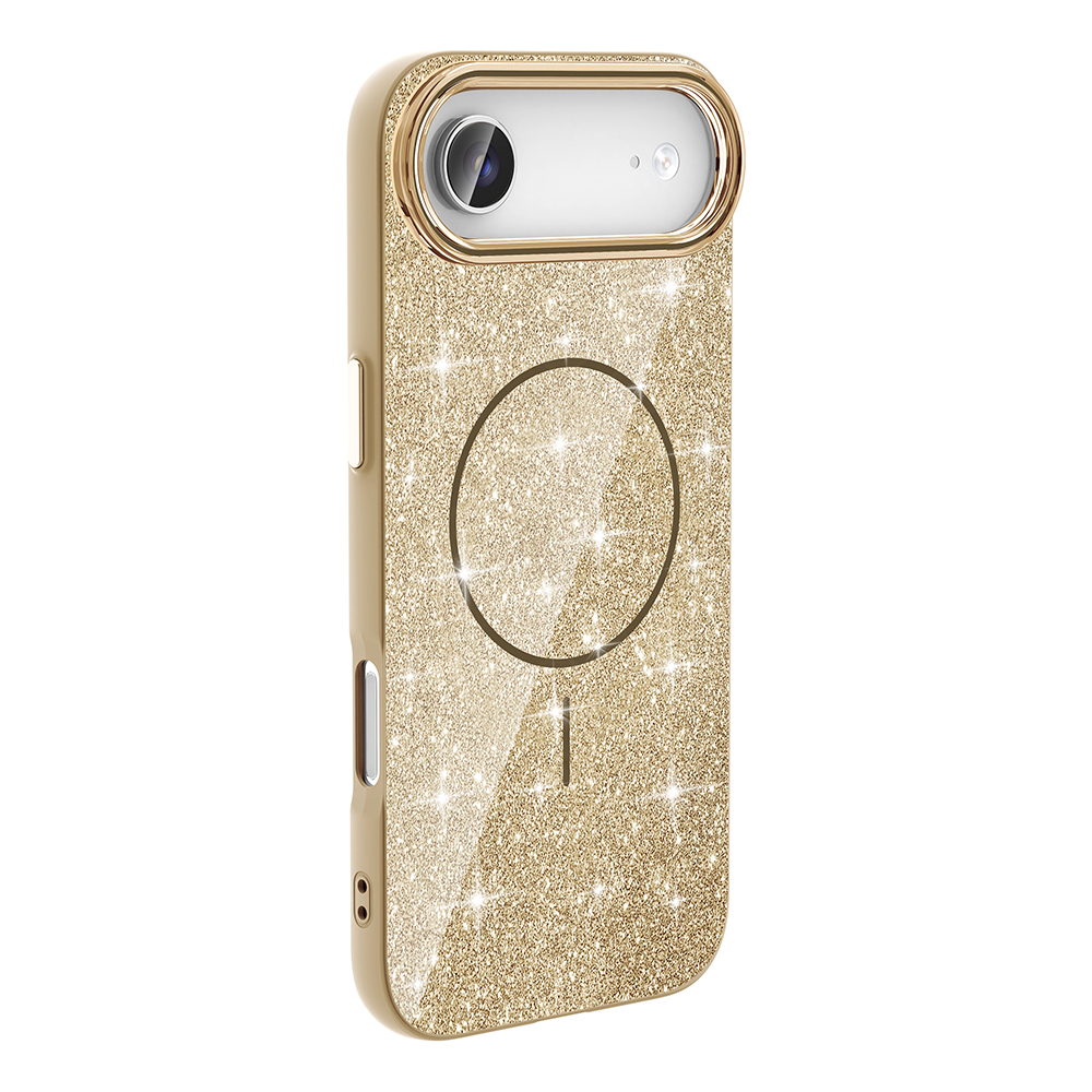 Apple iPhone 17 Air Case Shining Glitter Zore Okso Cover M-safe Charging Feature - 9