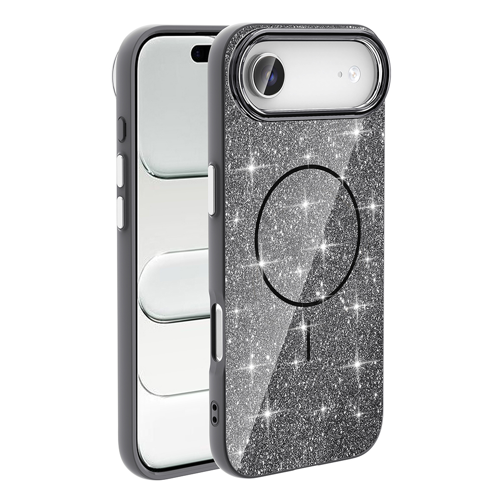 Apple iPhone 17 Air Case Shining Glitter Zore Okso Cover M-safe Charging Feature - 6