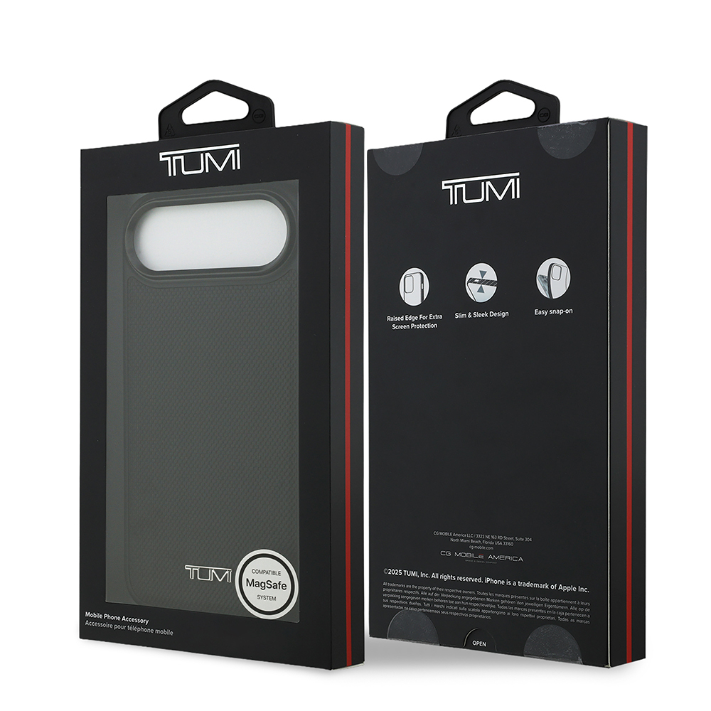 Apple iPhone 17 Air Case TUMI M-safe Charging Feature Leather Dotted Design Cover - 9