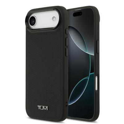 Apple iPhone 17 Air Case TUMI M-safe Charging Feature Leather Dotted Design Cover Black