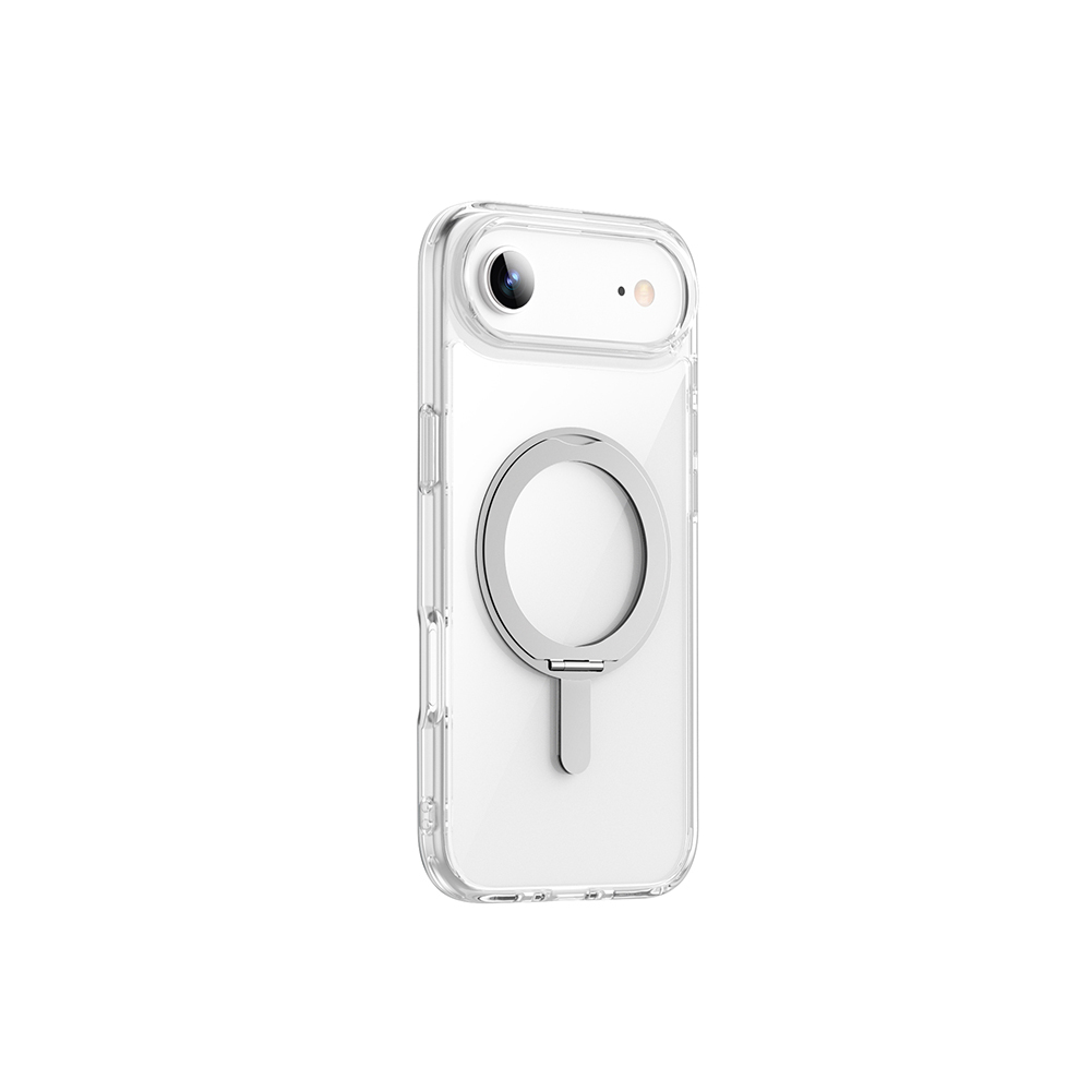 Apple iPhone 17 Air Case with M-safe Charging Feature Wiwu MCC-201 iShield Ultra Series Crystal Hard PC Cover with Stand - 3